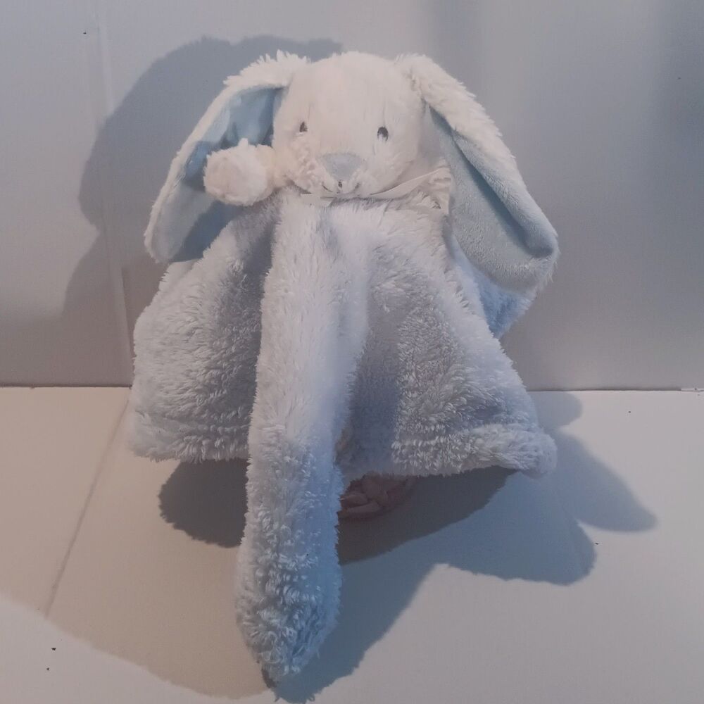 Blankets And Beyond Blue Bunny Fleece Security Blanket-Rabbit-2014-16"x16"-Lovey